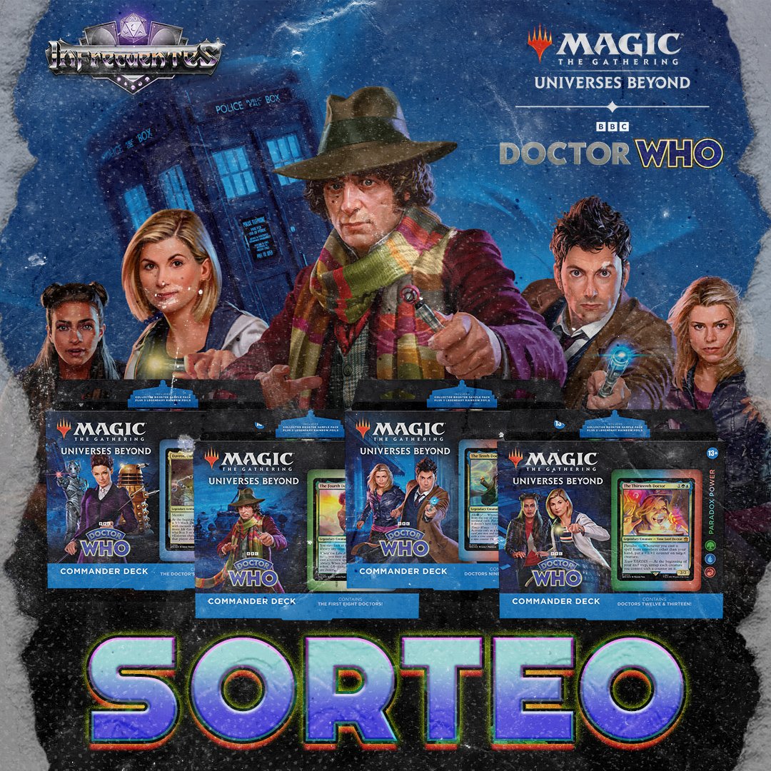 Para celebrar el lanzamiento de la colaboración de <a href="/wizards_magicES/">Magic: the Gathering - Español</a> junto con Doctor Who, tenemos un sorteo activo. Participar es muy fácil, solo tienes que seguir los pasos del siguiente link. ¡Mucha suerte a todo el mundo!

➡️gleam.io/J3RXJ/sorteo-s…