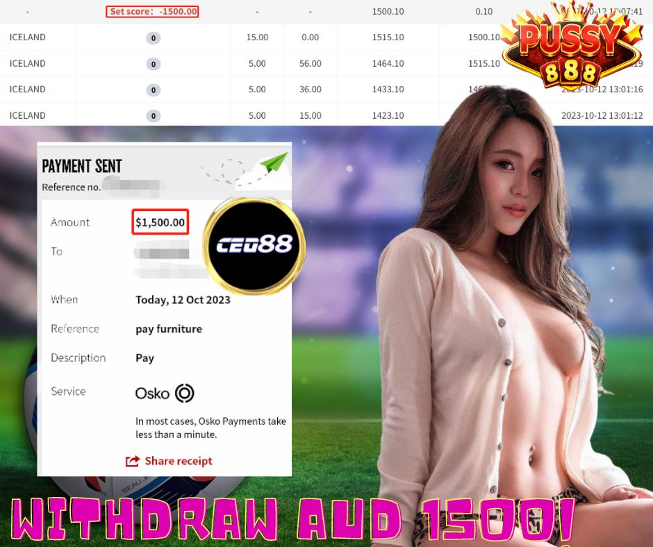 CEO88AUS's tweet photo. ‼️ CONGRATS TO CEO WINNER‼️

 🖥Game : Pussy888
🎰Slot : Iceland
🏧Deposit: 50$
💰Withdraw : 1500$

#OnlineCasino #GamblingTwitter #gambleresponsibly #CEO88 #Winlikeaboss #OnlineRummy #Australia #GamblingTwiitter

📱Register With Us Get Free $18  💁‍♀️https://t.co/g6C6mGNUjr https://t.co/y53RRdl3Tp