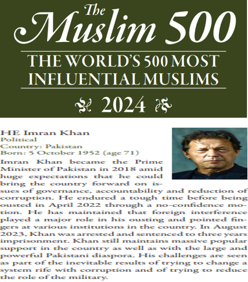 khurram143's tweet photo. جیل میں قید سابق وزیراعظم پاکستان عمران خان 2024 کےلئے دنیا کی 500 با اثر شخصیات کی فہرست میں شامل۔۔!! https://t.co/HmWUBY6iW8