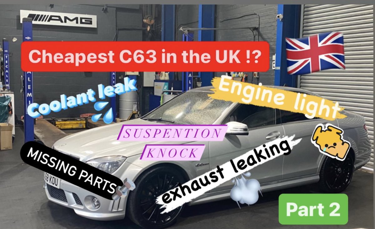 sprautos's tweet photo. Don’t forget to watch part 2 of our cheap c63. Click link 👇 
https://t.co/V3sHsV3sDT https://t.co/xsbBWl6aWv