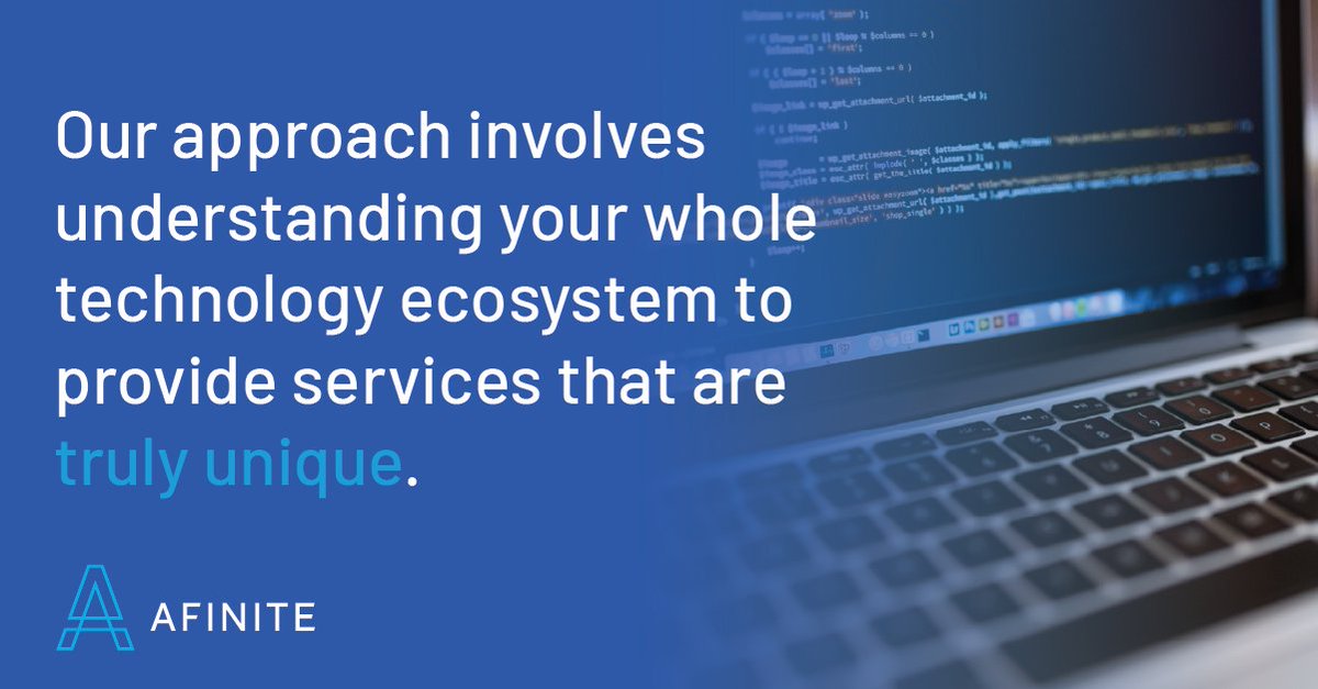 AfiniteIT's tweet photo. 💻🌍 Our approach involves understanding your whole technology ecosystem to provide services that are truly unique. Find out more at: https://t.co/Z19A0AFShQ

#itservices #itconsultants #techsolutions https://t.co/8ZXak3XGyc