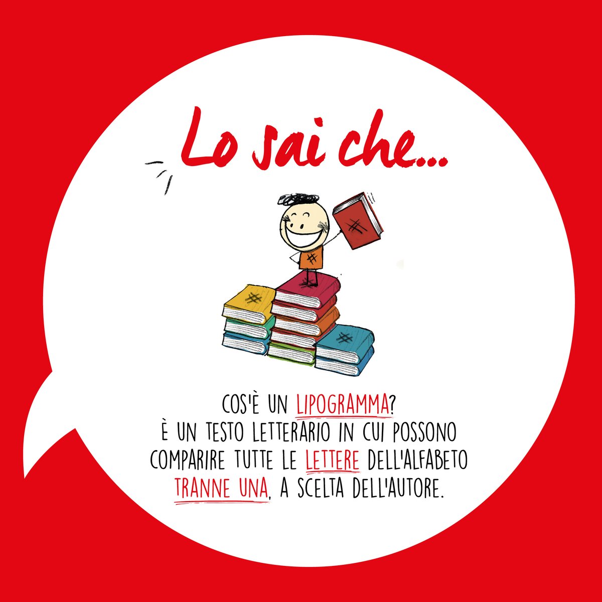 ioleggoperche's tweet photo. 📚 Lo sapevate che lo scrittore francese Georges Perec ha scritto un intero romanzo senza mai usare la lettere “e”?
Stiamo parlando del lipogramma!
#ioleggoperché #promozionelettura #lipogramma https://t.co/uKWVvTWGJT