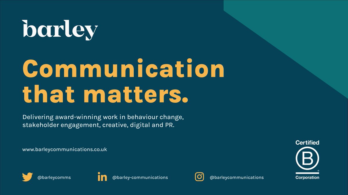 GlobalGoodAward's tweet photo. Huge thanks to our platinum sponsor @barleycomms for all their support this year; we couldnโt have done it without you! And congrats again for your very well deserved B Corp certification - let the good times roll ๐ https://t.co/kCmCicuQXk