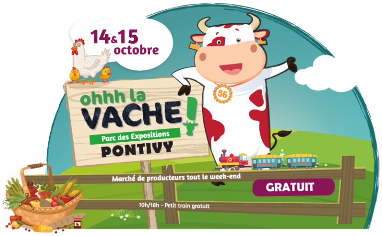 agriculteursBzh's tweet photo. 🐄 Ce week-end, rendez-vous à Pontivy pour @Ohhh_lavache ! Un programme particulièrement bien rempli vous attend sur ces deux jours : animaux, gastronomie, découverte des métiers... Nos agriculteurs témoins seront présents sur notre standpour vous faire jouer. À samedi ! https://t.co/9nB0lP1srN