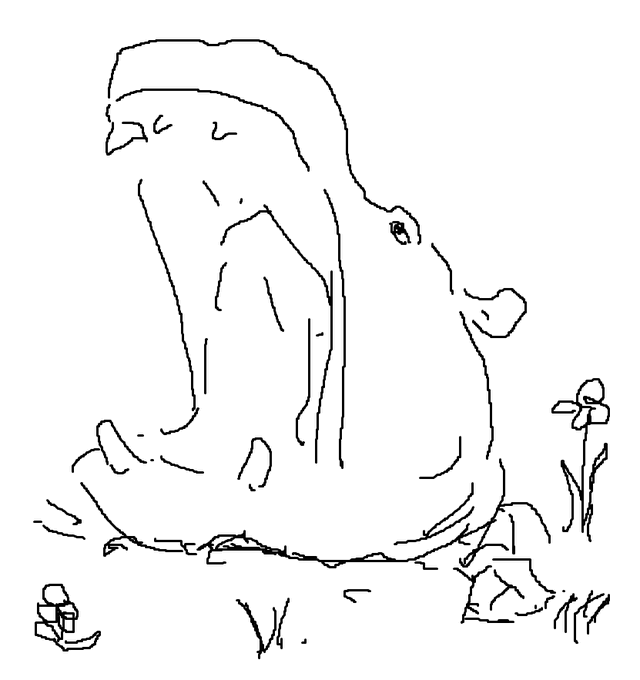 植えられたカバ 