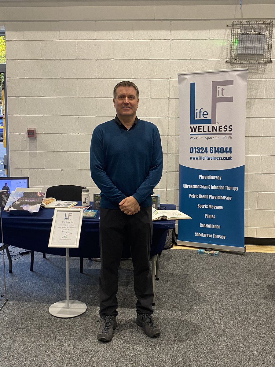 That’s us set up and ready to exhibit all things Life Fit and Back Fit at the West Lothian Chamber of Commerce Business Showcase 2023 at West Lothian College (Official). Always happy to talk about what we offer and how we can help people. Come and have a chat. #iamlifefit