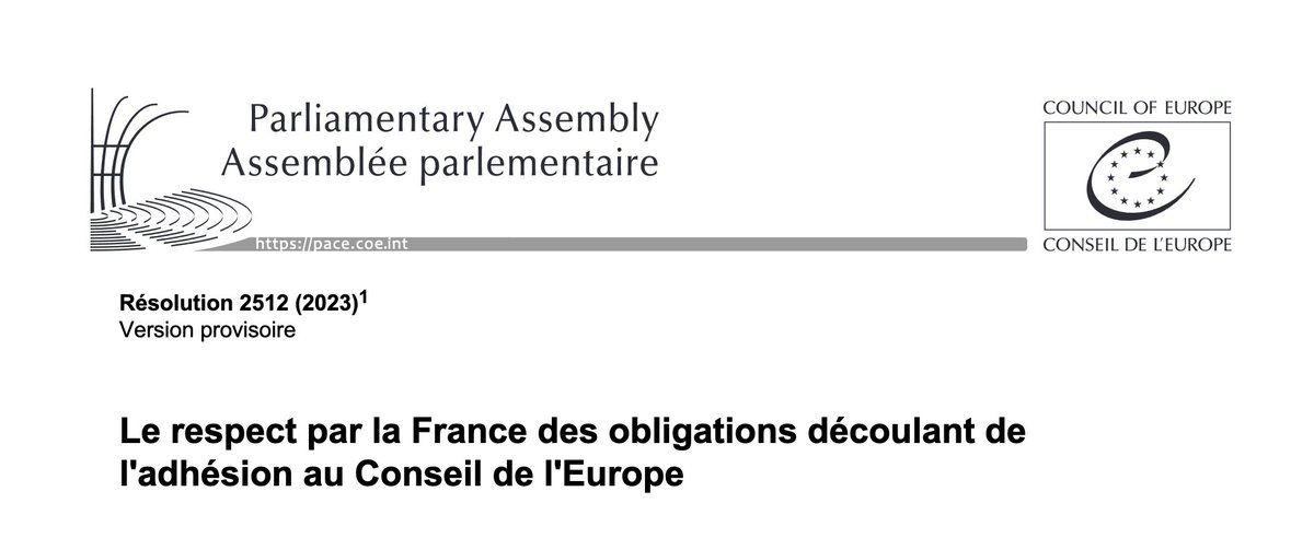 SMagistrature's tweet photo. Nous ne savons plus quoi citer de cette nouvelle résolution du Conseil de l'Europe, tant les inquiétudes et recommandations légitimes sur l’État de droit en France sont nombreuses : https://t.co/esCwXleeHd

[Thread] https://t.co/VU2dVFQbGd