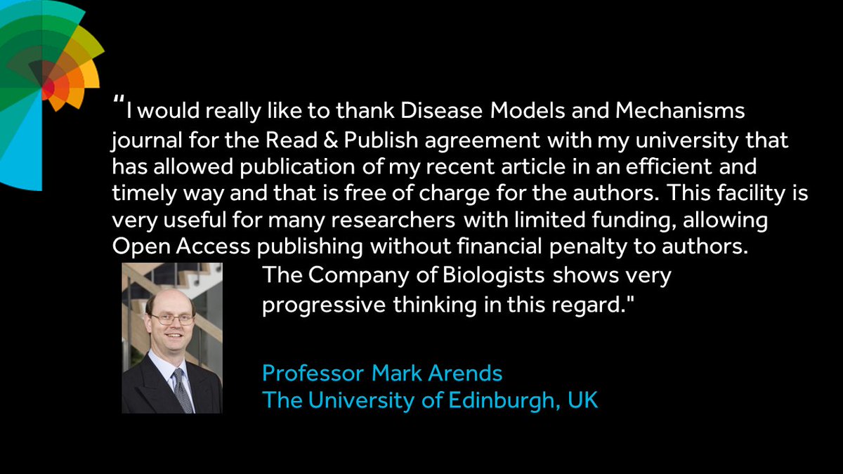 Thanks to Mark Arends @PathologyEdin for sharing his experience of APC-free #OA publishing with us via @Co_Biologists' #ReadAndPublish agreement with @EdinburghUni @EdUniMainLib. Read Mark's paper  bit.ly/48RwvYM
Is your institution participating? bit.ly/3O7BxGi