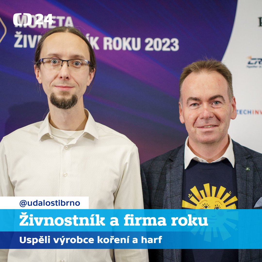 🌿 Výrobce biočajů a koření Sonnentor z Čejkovic na Hodonínsku se stal vítězem letošního ročníku soutěže Firma roku Jihomoravského kraje. 
🎶 Titul Živnostníka roku Jihomoravského kraje získal výrobce harf, kalimb a zvonkoher Tomáš Jarošek z Pístovic na Vyškovsku.