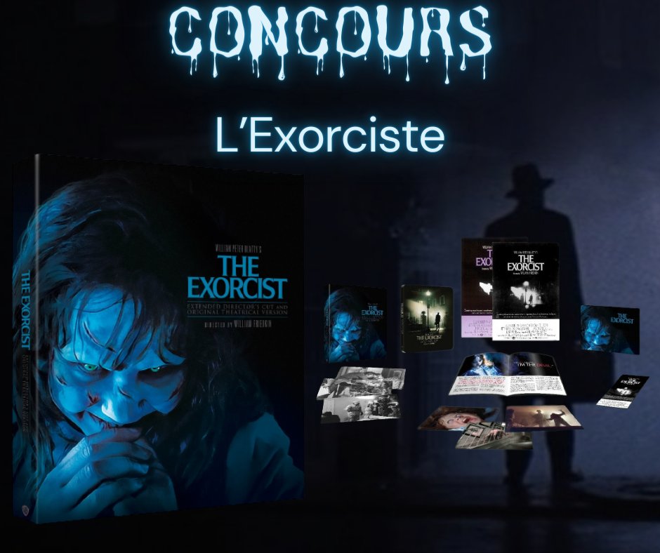 Filmshorreur's tweet photo. 🎁 #Concours | On est fiers de vous faire gagner un coffret Collector 4K du film culte #LExorciste !

Pour participer :
✅ RT + Follow @Filmshorreur &amp; @warnerbrosfr
😱 Commentez avec votre scène préférée du film !

🤞 TAS le 20/10

Disponible chez Warner Bros. Home Entertainment https://t.co/q3Pg1RGKSL