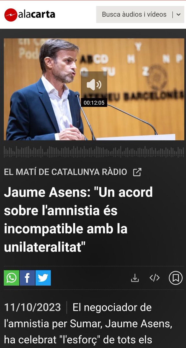 FossasJosep's tweet photo. Renunciar a la unilateralitat significa renunciar al dret a l’autodeterminació/nació. Una derrota es reversible en un acte de sobirania futur. Una auto-derrota es irreversible. Volen acabar la feina de 1714 i 1939, espanya busca ara acabar amb “el problema catalan”, per sempre. https://t.co/xeiJCMY5Hk