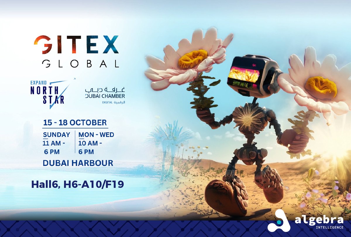 We're thrilled to share with you our presence at Gitex Global 2023, the foremost Tech industry conference in Dubai. Join us and explore our exhibition booths: Hall6, H6-A10/ F19
.
.
.
#algebra_intelligence #jordan #ksa #energy #taqtak #donefy #dubai #gitex