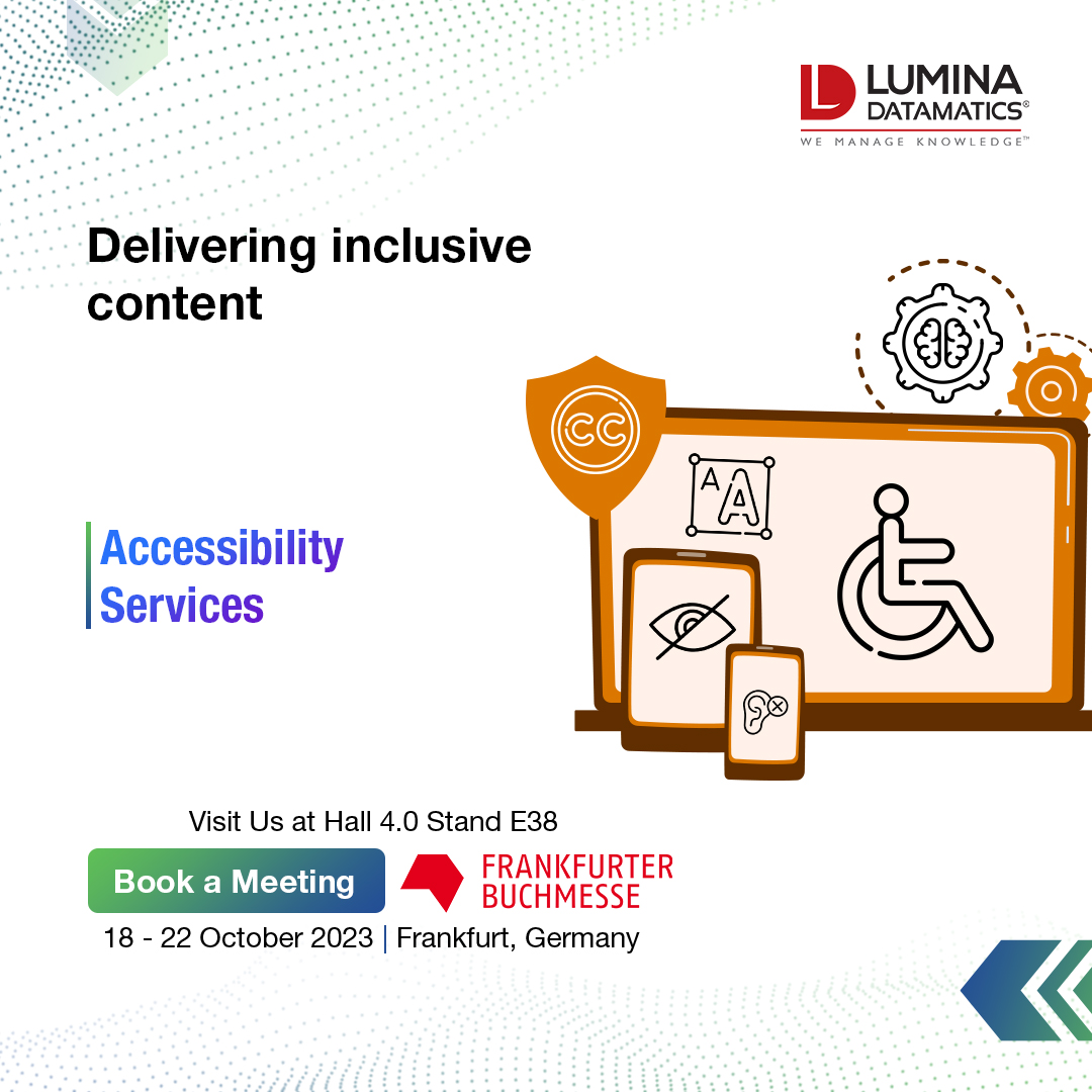 LDatamatics's tweet photo. #LuminaDatamatics’ team of experts creates & deploys accessible content across multiple digital platforms and devices for various organizations & ensures that they meet evolving #WCAG standards.
Visit: https://t.co/aRKiXxLQHb
#FBF #AccessibilityServices #WebAccessibility https://t.co/OMMhwQ91bN