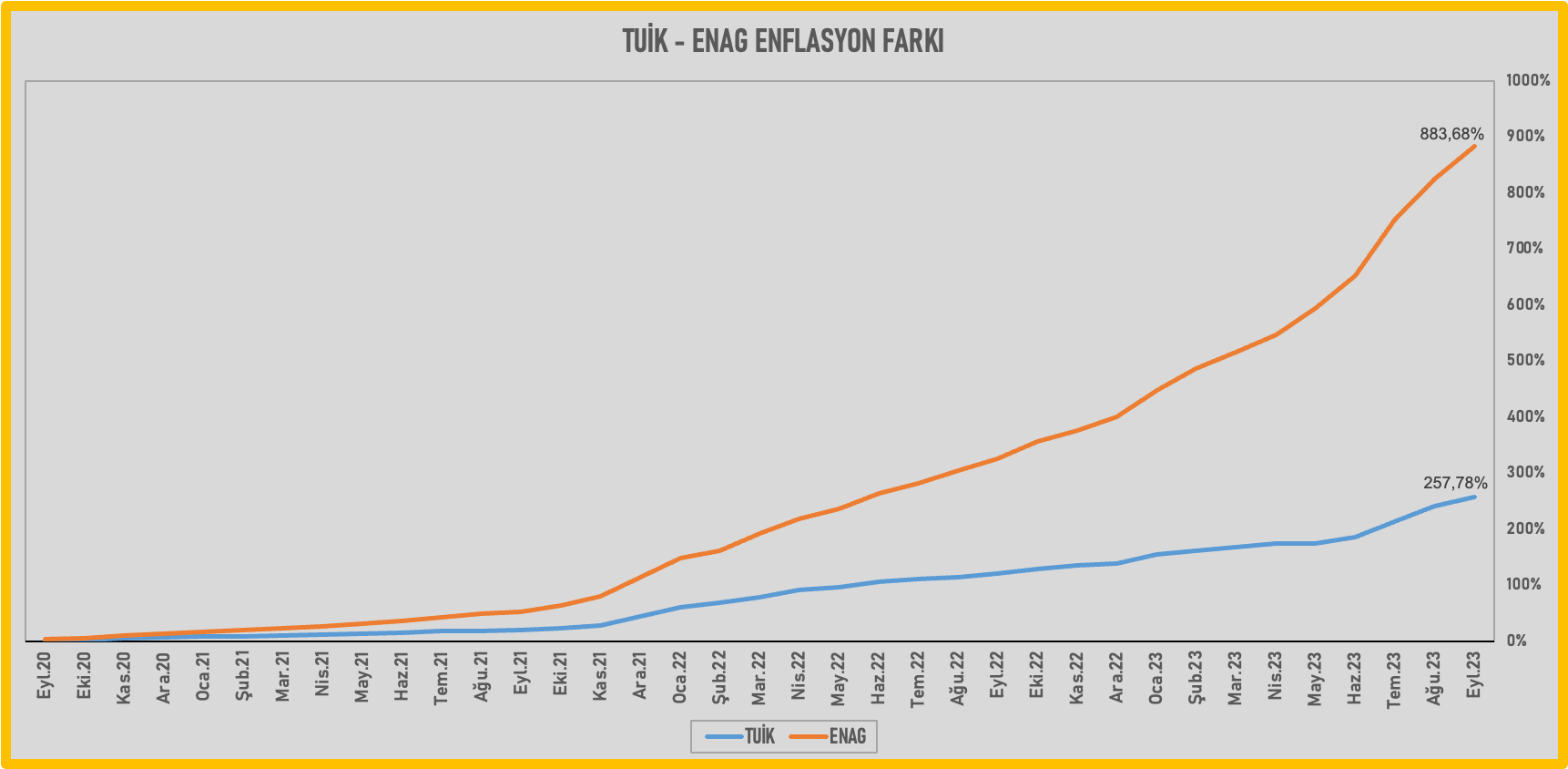 ENAG - TÜİK enflasyon farkı