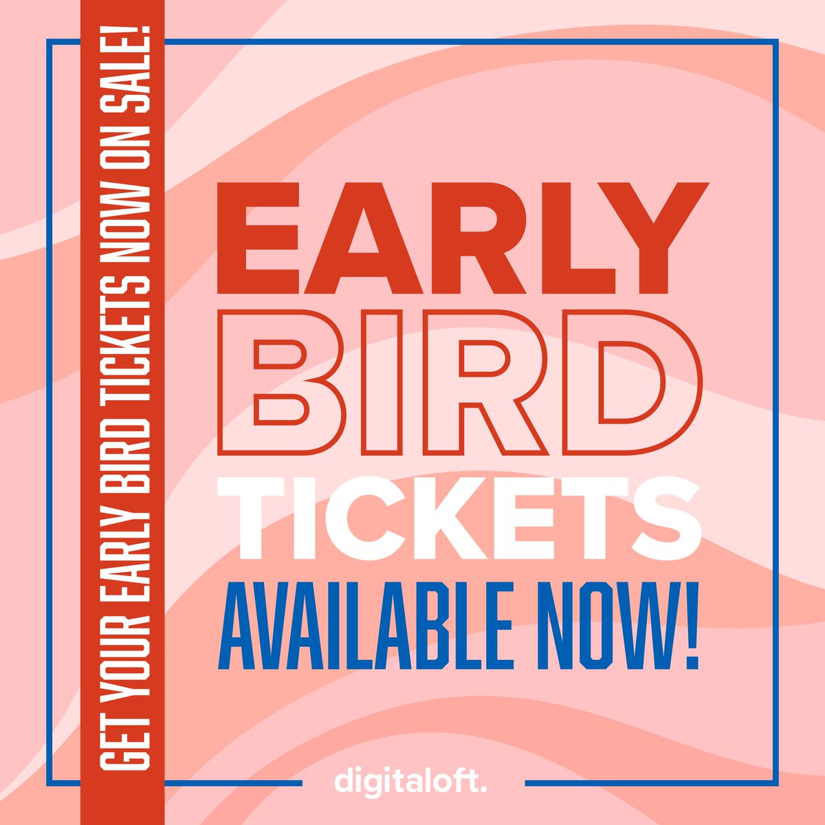 digitaloftuk's tweet photo. 📣EARLY BIRD TICKETS ON SALE NOW📣
 We're now offering a limited number of early bird tickets at the reduced price of £120 before the general sale kicks off on the 25th of October 🥳
🎟️ https://t.co/UUzTjARN4M 🎟️
Once they're gone, they're gone!
#Digitaloft #digitalPR https://t.co/KZO5mOyq5P