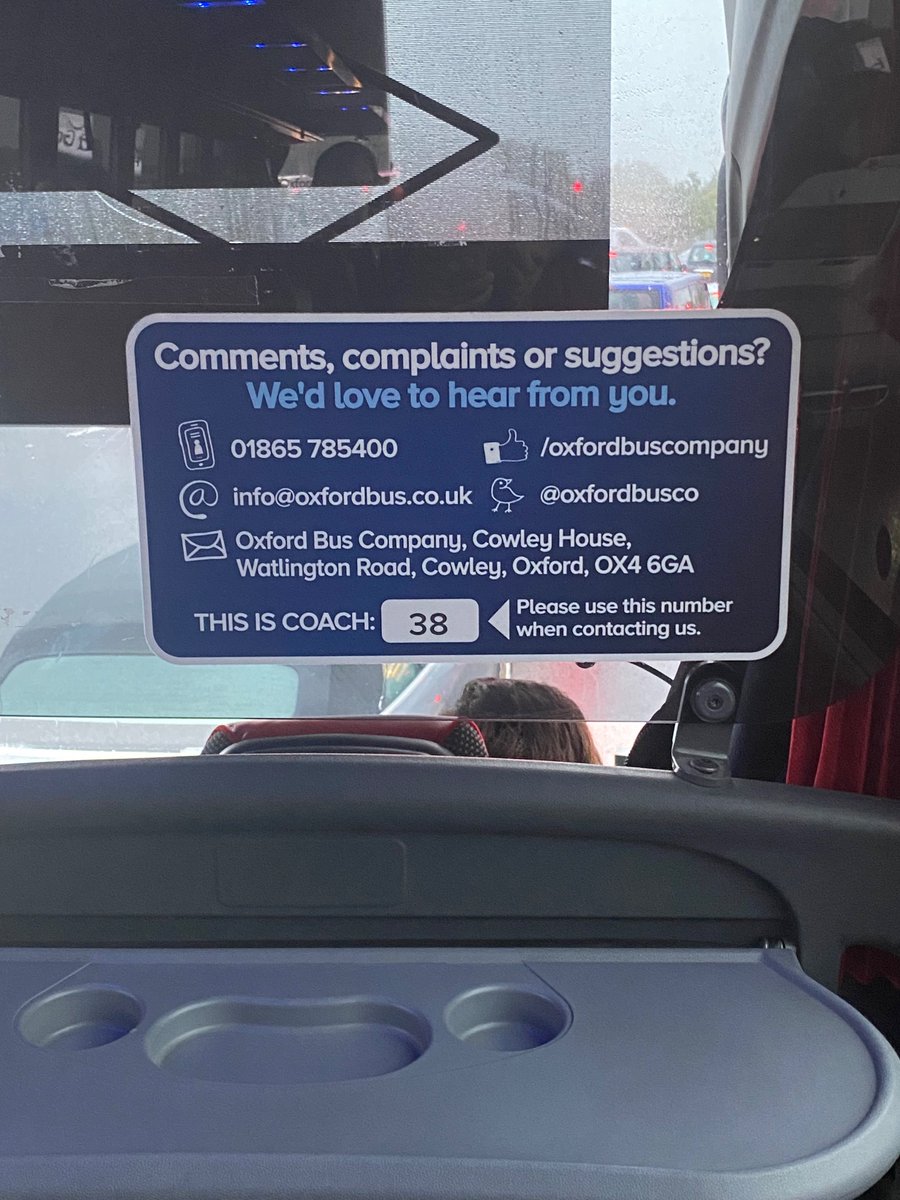 Since you’d love to hear from me, @OxfordBusCo: appalling that the 6.10 am bus to Heathrow never turned up and no one was able to give any info. Thanks for making me miss my flight!