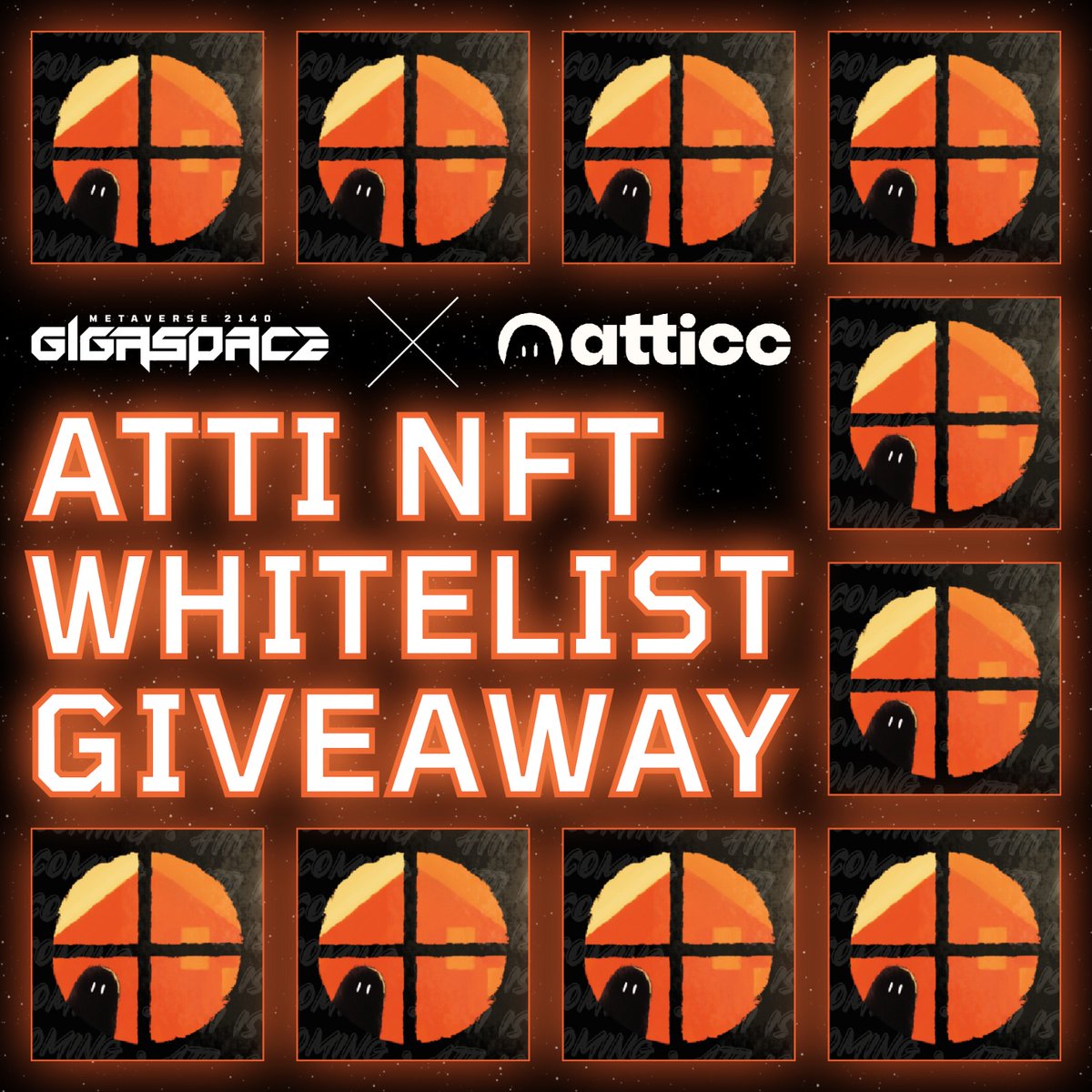 🔥 Get ready for our partner <a href="/atticc_xyz/">Atticc Labs</a>'s Atti NFT minting opening this month! 🚀 

We're giving away 30 WL spots. 💰💰 

To win:
1⃣ Follow <a href="/Gigaspace2140/">GigaSpace</a> &amp; <a href="/atticc_xyz/">Atticc Labs</a> 
2⃣ Join discord.gg/9kHYHJTAQt &amp; discord.gg/gigaspace
3⃣ RT
4⃣ Tag 3 friends

Hurry, ends on 16th Oct!