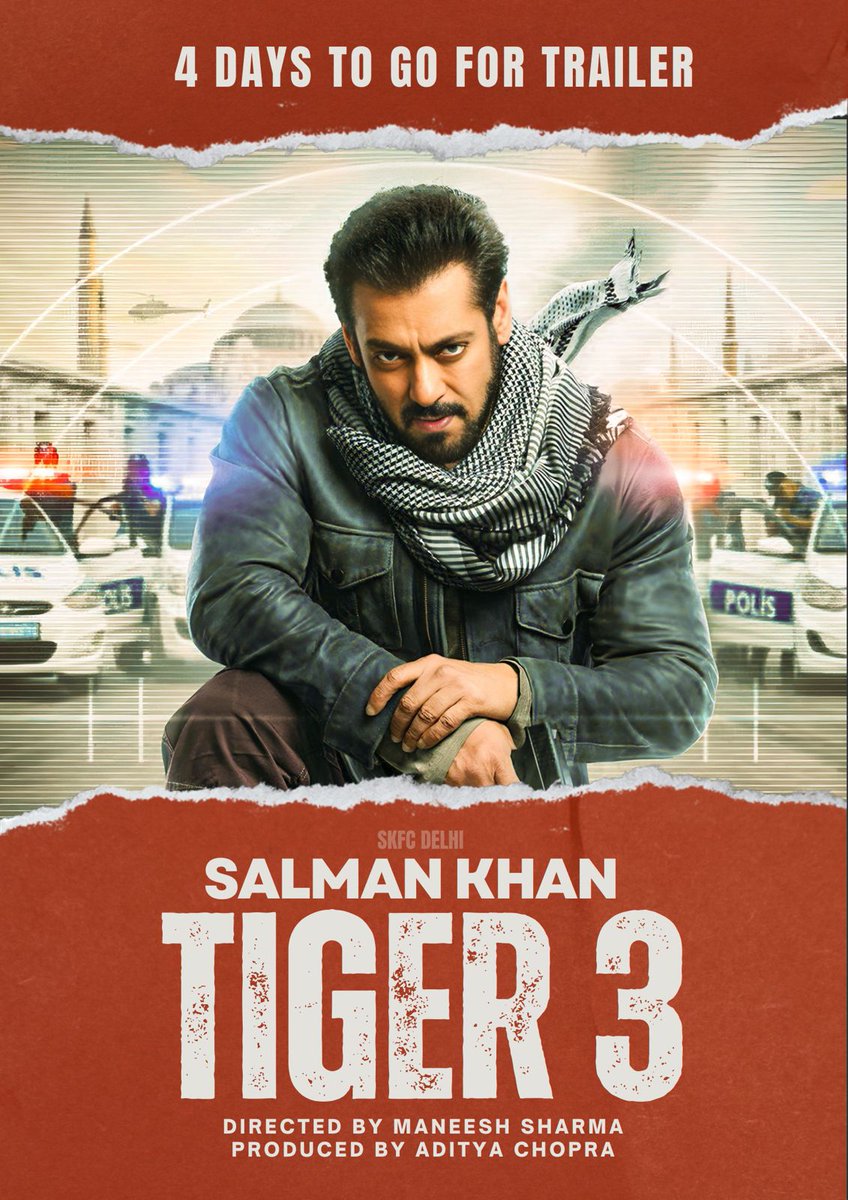 SkfcDelhi's tweet photo. #Xclusive .. ‘TIGER 3’ *TRAILER* RUN TIME... #Tiger3 *Trailer 1* certified ‘UA’ by #CBFC on 6 Oct 2023. Duration: 02.51 min:sec [2 min, 51 sec]. #India

#SalmanKhan #KatrinaKaif #EmraanHashmi
#4DayToGo ...
#Tiger3TrailerOct16 
#Tiger3Diwali2023 
#YRFSpyUniverse https://t.co/pMnKwDj5xY
