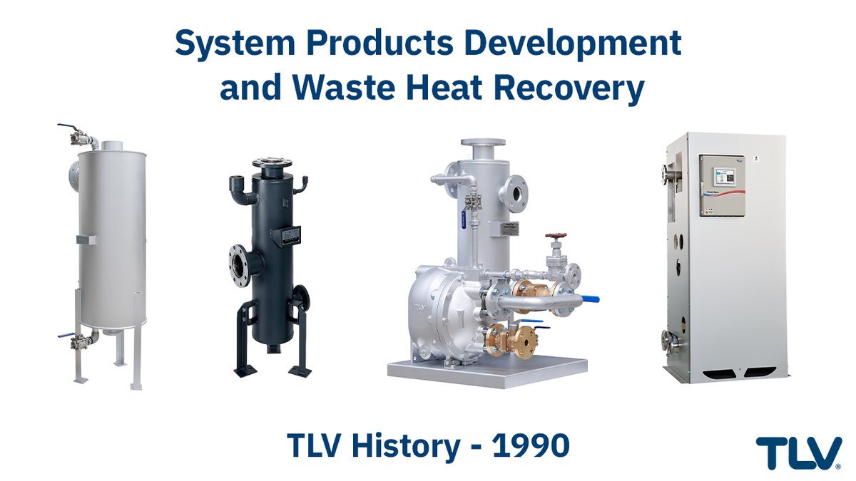 Recovering waste steam is vital for safety &amp; energy conservation. Since 1990, TLV introduced system solutions such as the SR heat exchangers &amp; FV flash tanks. Modern solutions like the SC compressor &amp; SQ series highlight TLV's commitment to sustainable steam tech.