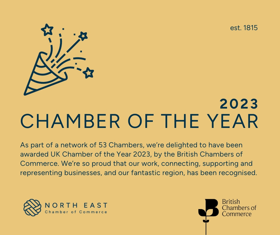 “For us to be awarded Chamber of the Year truly is recognition of the spirit of collaboration between the Chamber and all parts of the region’s economy"

Hear the responses from <a href="/NEChamberCEO/">John McCabe</a>, <a href="/britishchambers/">BCC</a> and Chair John Marshall on our amazing win!

🏆okt.to/mYPuDR