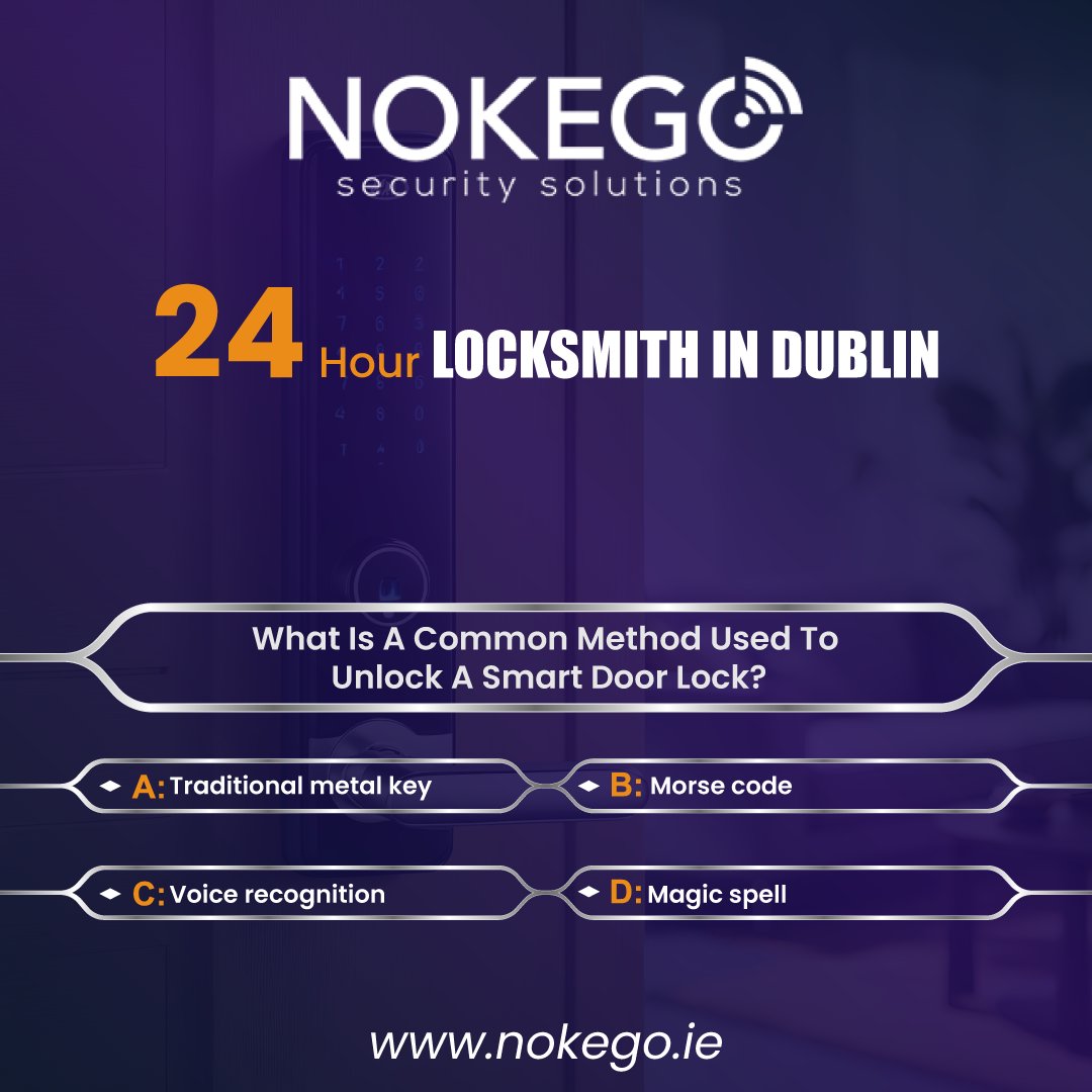 Unlock your smart door with ease! 🚪🔓 Embrace convenience through cutting-edge tech.

𝐂𝐨𝐧𝐭𝐚𝐜𝐭 𝐔𝐬 𝐟𝐨𝐫 𝐃𝐞𝐭𝐚𝐢𝐥𝐬:
+𝟑𝟓𝟑𝟖𝟗𝟒𝟎𝟏𝟔𝟔𝟔𝟔
nokego.ie

#NokegoSecurity  #SafeAndSecure 🚀#dublin #SmartHome #TechTrivia #Thursday #AnswerChallenge