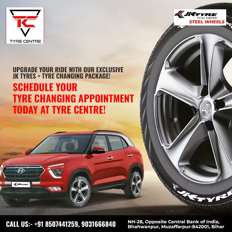 🔧 Is it time for a tyre change? Trust the experts at Tyre Centre for a seamless and hassle-free experience. Our technicians are ready to provide top-notch service to keep you rolling smoothly.

#Contact_Us: 085074 41259 / 9031666840

#TyreCentre #TyreChange #SafetyMatters