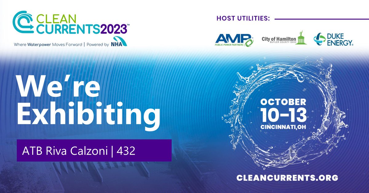 ATB_group's tweet photo. #CleanCurrents2023, @natlhydroassoc in #Cincinnati, October 10-13
Come & visit the #Hydro Heritage Center, look for #ATBRivaCalzoni Remarkable Journey through global #Hydropower development since 1903
#Hydromechanical #Gates #Penstock #pumpedStorage #Waterpower #WithHydropower https://t.co/fsVtSfs7UK