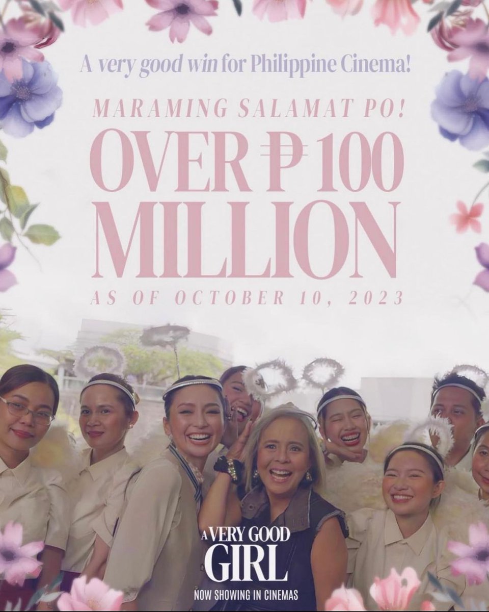 100 million?!!! You have no idea how much this gives us hope for the Philippine cinema. Thank you so much for all your love and support! 🙏🏻🥹

Congratulations, Team AVGG! 😍