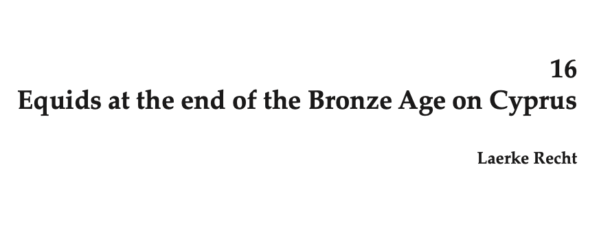 tspiritedhorse's tweet photo. New publication: Equids at the end of the Bronze Age on Cyprus 🐴🐴 PM or email for pdf #Cyprus #AnimalsArchaeology #ancientequids https://t.co/1EtkreiDxF