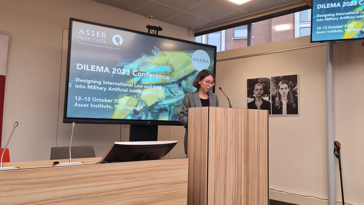 Klaudia Klonowska (@klonowska_pl) on Twitter photo Starting the DILEMA 2023 Conference with a full room of experts in this growing field of military AI - here to discuss the concerns, developments, and possible futures <a href="/TMCAsser/">T.M.C. Asser Instituut</a> <a href="/DILEMA_project/">DILEMA Project</a> <a href="/bereniceboutin/">Dr Bérénice Boutin</a> <a href="/TaylorKWoodcock/">Taylor Kate Woodcock</a> <a href="/MSPacholska/">Magda S Pacholska</a> Starting the DILEMA 2023 Conference with a full room of experts in this growing field of military AI - here to discuss the concerns, developments, and possible futures <a href="/TMCAsser/">T.M.C. Asser Instituut</a> <a href="/DILEMA_project/">DILEMA Project</a> <a href="/bereniceboutin/">Dr Bérénice Boutin</a> <a href="/TaylorKWoodcock/">Taylor Kate Woodcock</a> <a href="/MSPacholska/">Magda S Pacholska</a>