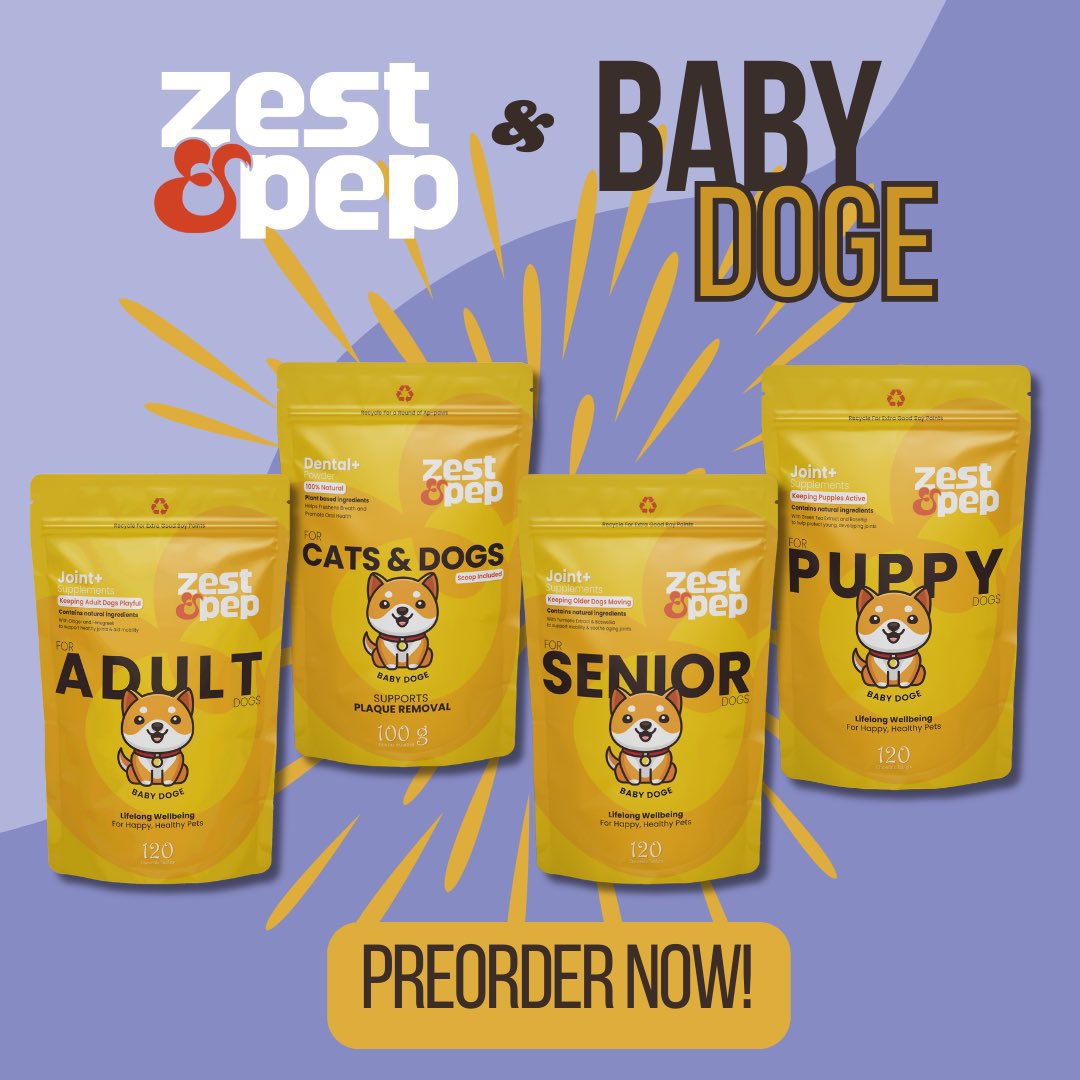 Get ready for some out-of-this-world excitement! It’s been one week since our launch and we are thrilled with the support for our <a href="/babydoge/"></a> products. 

Available now  for PRE-ORDER! 🐶

Place your order 👇🏻 

UK 🇬🇧 - zestandpep.com/collections/uk…

USA 🇺🇸 - zestandpep.com/collections/us…