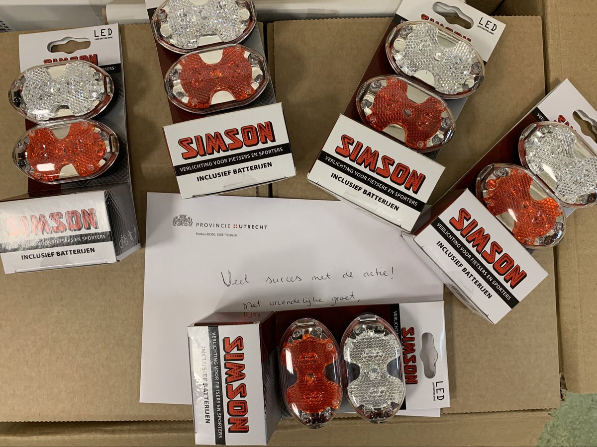 Met dank aan de <a href="/ProvincieUT/">Utrecht</a> gaan onze bewoners in de donkere dagen veilig de weg op!
#Coa
#AzcLeersum