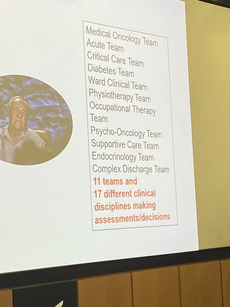 drjenscaife's tweet photo. @safwaan_adam On the role of supportive care in oncology centres. Patient seen by FIFTY FOUR different members of an extensive MDT in a couple of days, with the aim of supporting him through his cancer journey #ESCTOX2023 #ESCUKASCC23 https://t.co/sPmayiHZis