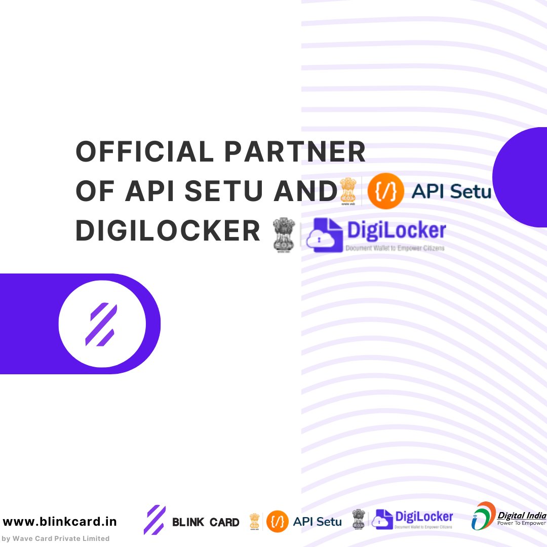 Blinkcarddotin's tweet photo. Blink Card is excited to announce our partnership with API Setu and DigiLocker, two pioneering platforms in the digital document and identity space🚀
#APISetu #DigiLocker #Partnership #DigitalDocuments #ExcitingNews
#blinkcard #blinkcarddotin #wavecard #digitalindia https://t.co/bf5d4uRSwV