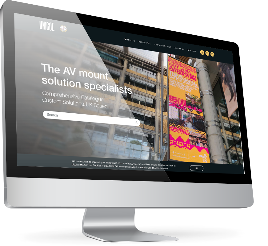 Have you seen our new and improved unicol.com?

Launched earlier this week, our new site makes ordering AV mounts a breeze. We'll also provide readily available mount advice and guidance.

What can you expect to see? Why not head over and see for yourself! #avtweeps