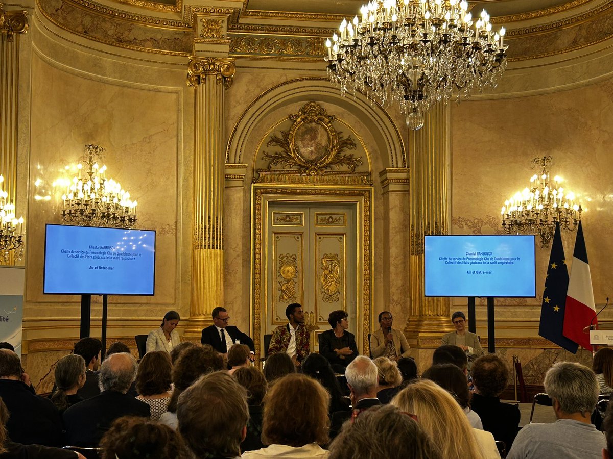 Le Pr. Chantal RAHERISON-SEMJEN prend la parole lors de la première table-ronde relative à l’état des lieux général et des perspectives autour de la qualité de l’air. 

#EGSR #SanteRespiratoire