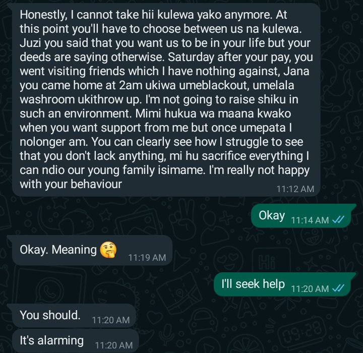 I'm almost losing my family juu ya pombe na nimeshindwa kuacha man...😭