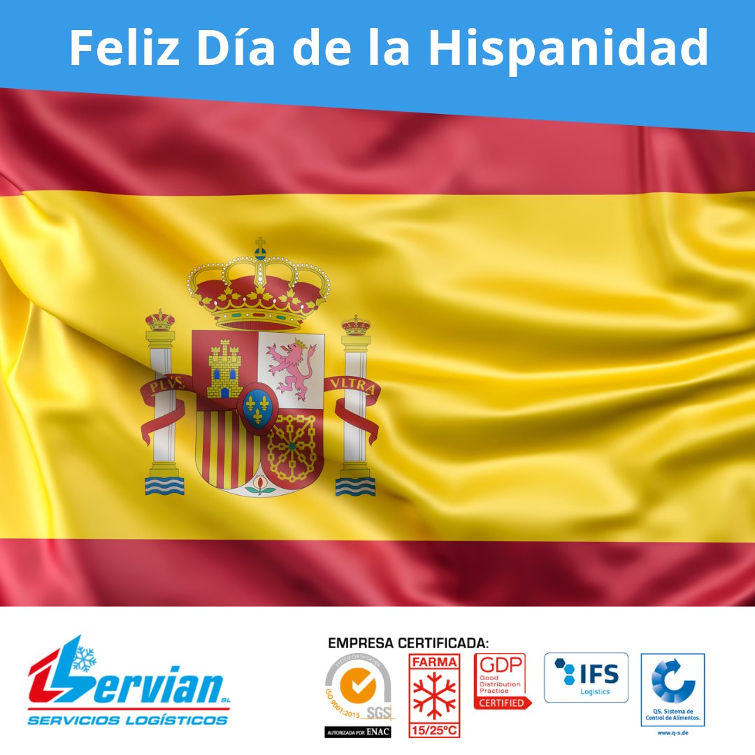 Herviansl's tweet photo. Hoy, con motivo de la festividad de la Virgen del Pilar, celebramos el Día de la Hispanidad.

Desde #HervianSL os deseamos un feliz día a tod@s. 🇪🇸

#diadelahispanidad https://t.co/nMyFSJY6Nc