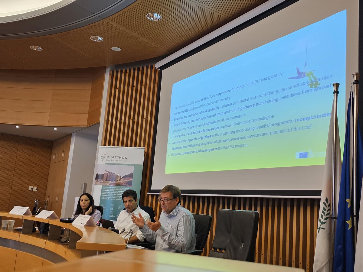 PHAETHONCoE's tweet photo. #HappeningNow! Internal Kick-Off Meeting for the Teaming for Excellence Project #phaethon at the @UCYOfficial with the participation of the Consortium partners @DTU @univgroningen #CyprusSeeds and @REA_reasearch @PatOrtizTorre
#phaethonteamingproject #phaethoncoe @DTUSkylab https://t.co/ZrXhuzuFUj