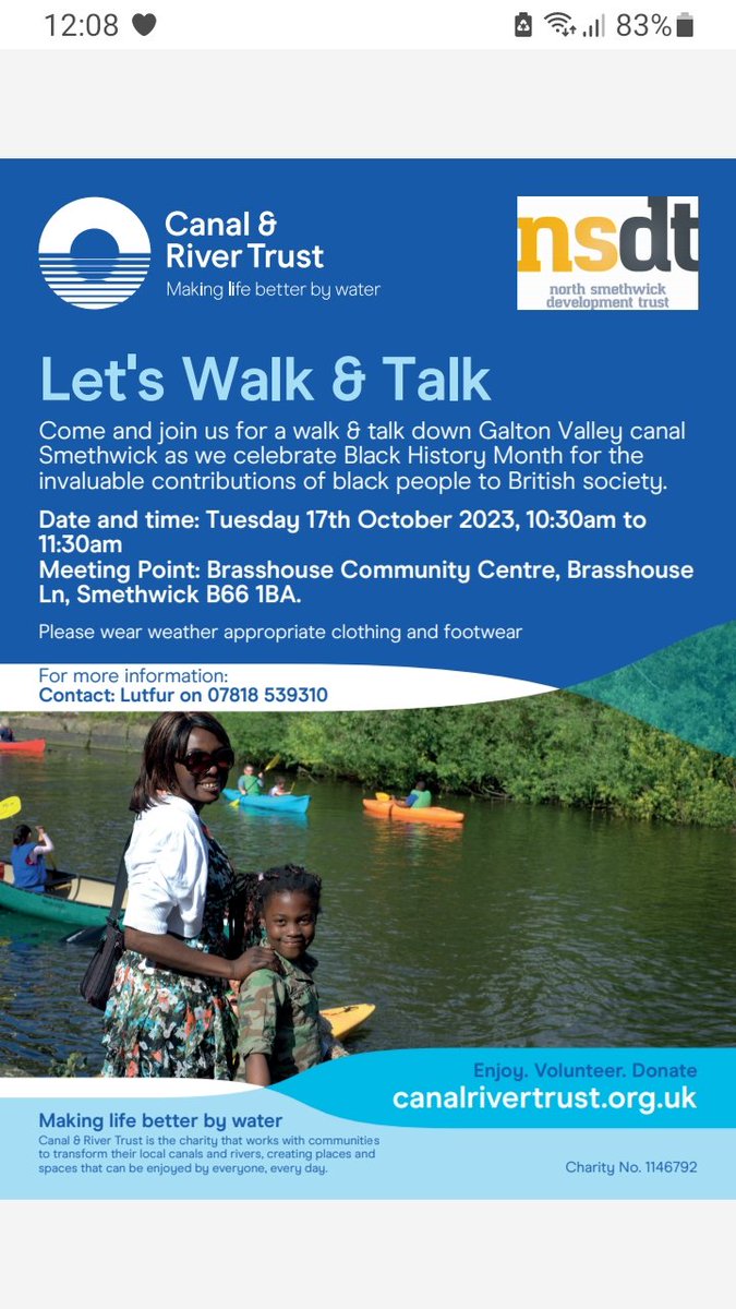 #makinglifebetterbywater #communityroots <a href="/CanalRiverTrust/">Canal & River Trust</a> <a href="/CRTWestMidlands/">Canal & River Trust West Midlands</a>