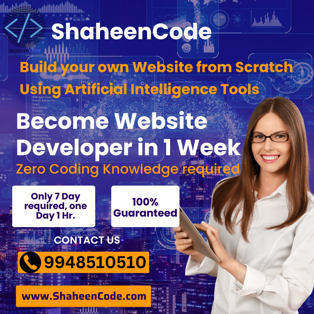 shaheencode's tweet image. 🌟 Introducing ShaheenCode's AI-Powered Website Development Training
📣 What You'll Get:
✅ Build your website from scratch with AI
✅ No coding knowledge required
✅ Training by industry experts
#webdevelopment #webdeveloper #WebsiteDesign #WebsiteDevelopment #Robotics