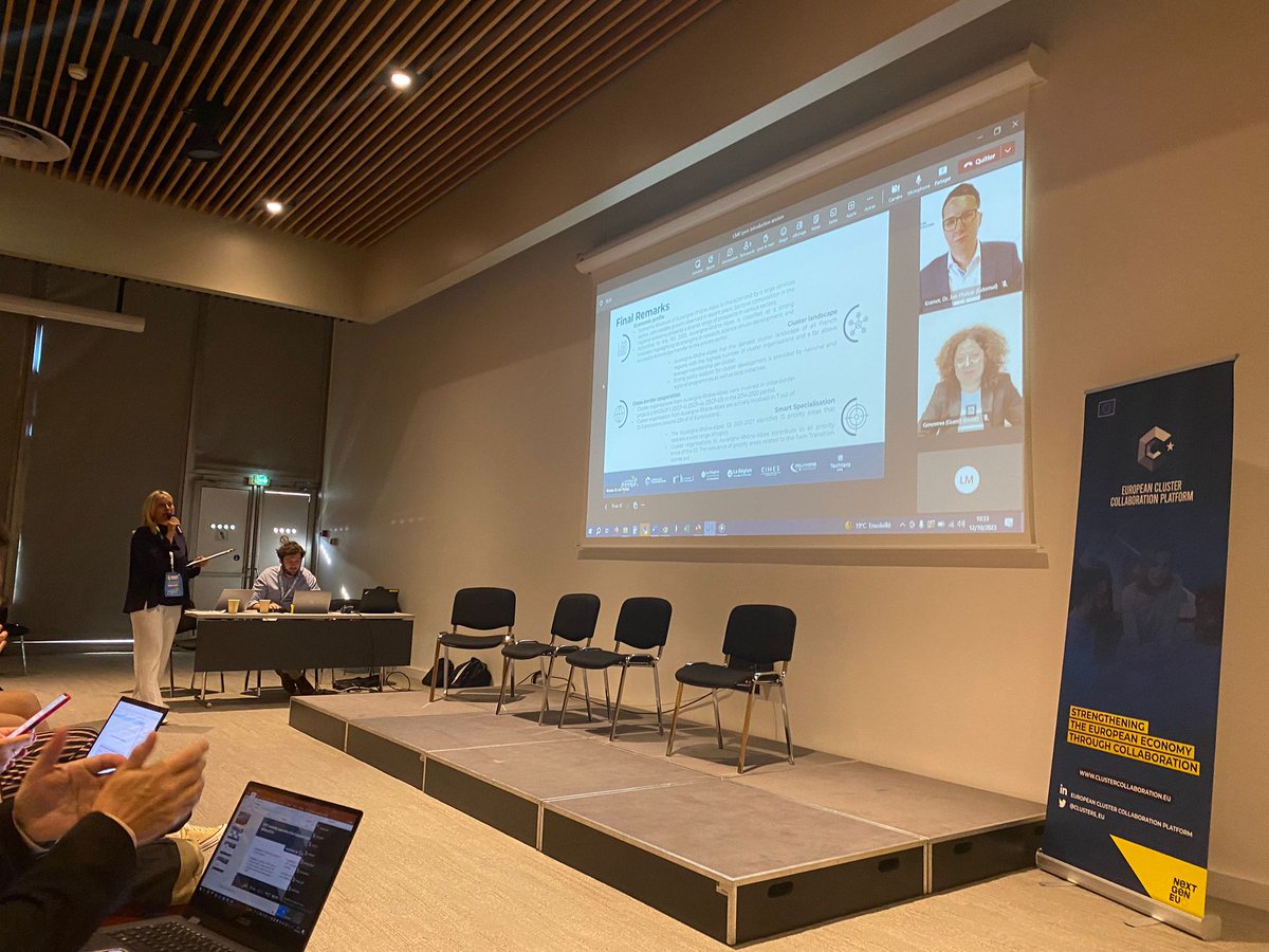 Clusters_EU's tweet photo. Setting the scene at #ClustersMeetRegions 🇫🇷, with a spotlight on @auvergnerhalpes:

🎯Strong innovator known for top-notch research &amp; sharing knowledge
🎯Home to France's most active clusters, with strong policy support
🎯Champion in key S3 areas &amp; twin transition.

#ECCP https://t.co/yg7iWPe8KJ