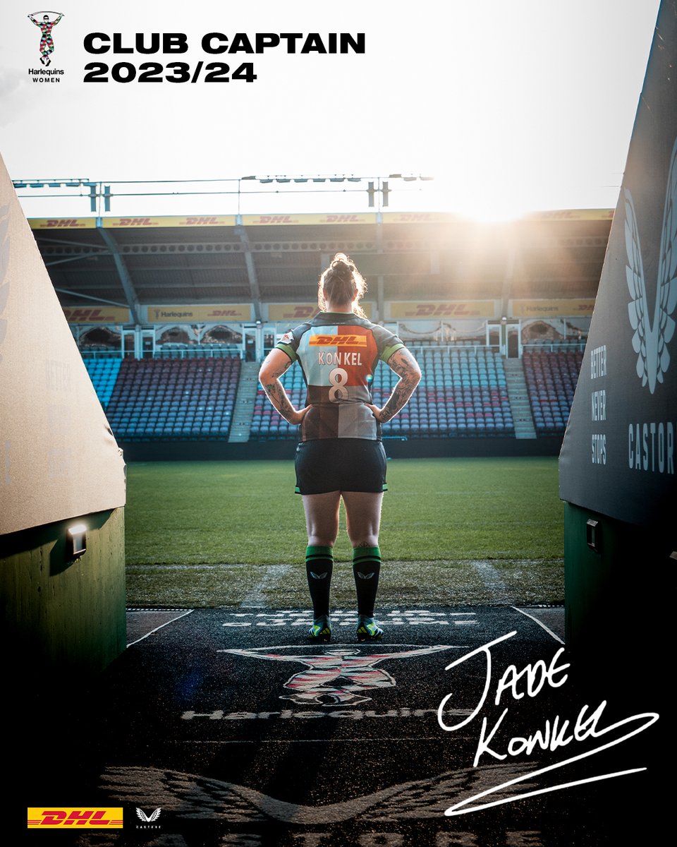 Harlequins Women 🃏 (@harlequinswomen) on Twitter photo 🫡 Leading us from the front
🃏 Introducing your new Harlequins Women Captain, <a href="/JadeKonkel/">Jade Konkel (JKR)</a>
📱 bit.ly/KonkelNamedCap…
#COYQ 🫡 Leading us from the front
🃏 Introducing your new Harlequins Women Captain, <a href="/JadeKonkel/">Jade Konkel (JKR)</a>
📱 bit.ly/KonkelNamedCap…
#COYQ