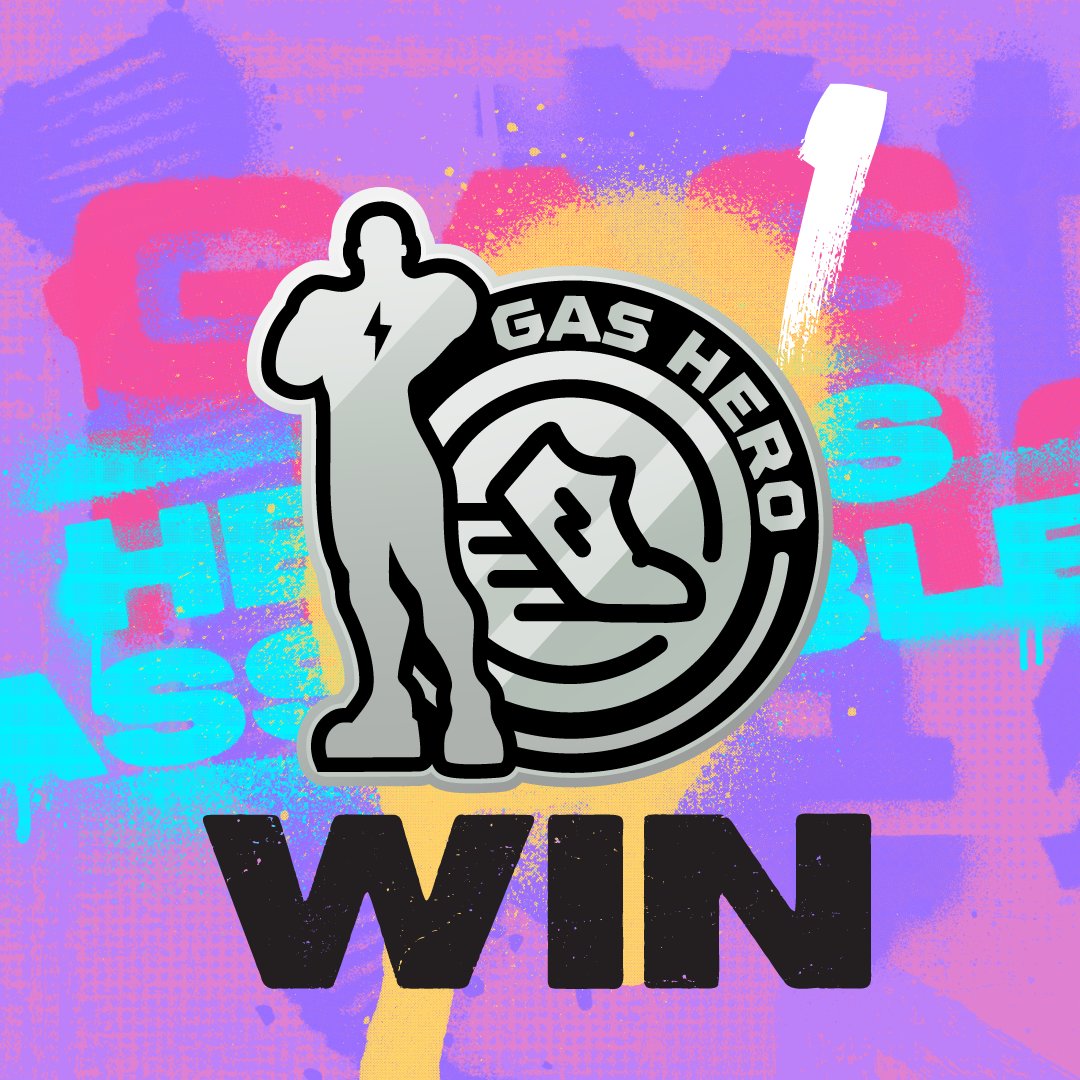 #GasHero x #STEPN Badge Alert! 🚨

We're giving away the last Gas Hero Badge! 

The twist? The comments on this tweet will be turned off at a random time during the giveaway period. The last comment wins the badge! 🦸

Here's how to enter:
💜 Like and Retweet this post
⚡️ Follow