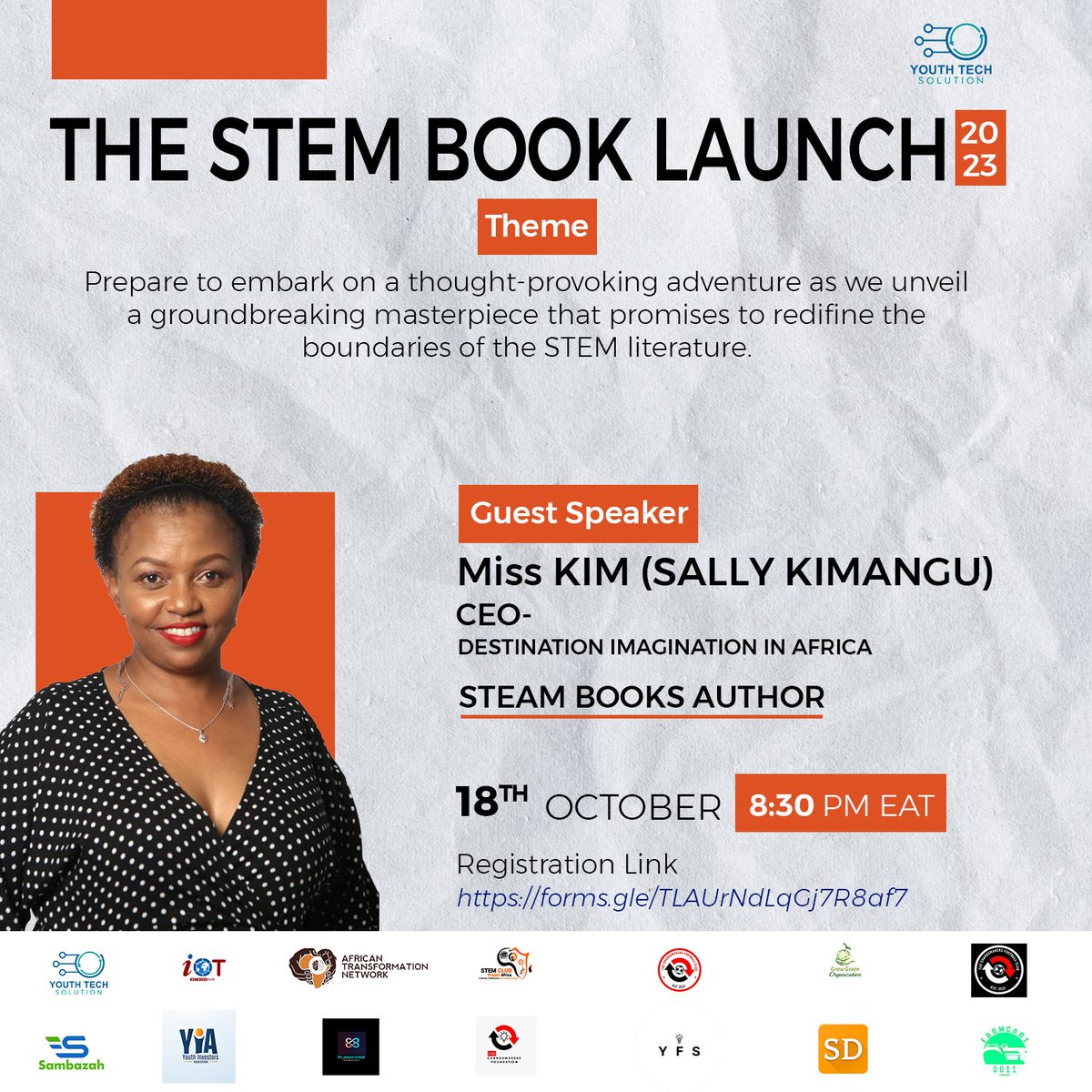 youthtechsoln's tweet image. Join us for #STEMBookLaunch and be inspired by the remarkable C.E.O at @edustore_africa

An icon in STEM, she'll share insights that will ignite your passion for #STEM. 

Don't miss this opportunity to connect with greatness. 

Save date 🔥

Register now! 
forms.gle/TLAUrNdLqGj7R8…
