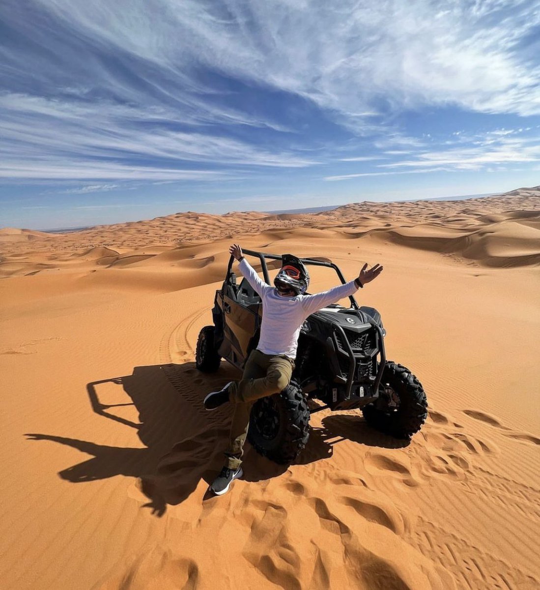 AnaamMustapha's tweet photo. Life is a journey, make the best of it! 😎

Best moments of your holiday in Merzouga desert here ⭐️⭐️⭐️⭐️⭐️

Book now on: https://t.co/LvMTL371qp

#saharabuggy #bikes #activities #tours #merzouga #sandboard #toyota4x4 #unlimitedfun #dunes #tripadvisor #summer #summertime https://t.co/g37QUDxCzD