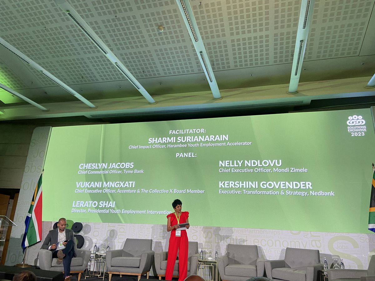 <a href="/BusinessUnitySA/">BusinessUnitySA</a> <a href="/Harambee4Work/">Harambee Work4Work</a> <a href="/PresidencyZA/">The Presidency 🇿🇦</a> <a href="/deptoflabour/">Department of Employment and Labour</a> Partnership means creating certainty and listening to calls for a demand led skilling system. Panellists link initiatives like YES to pathway creation but also speak of alternative thinking with regards to high education. Apprenticeship models must be brought to scale immediately