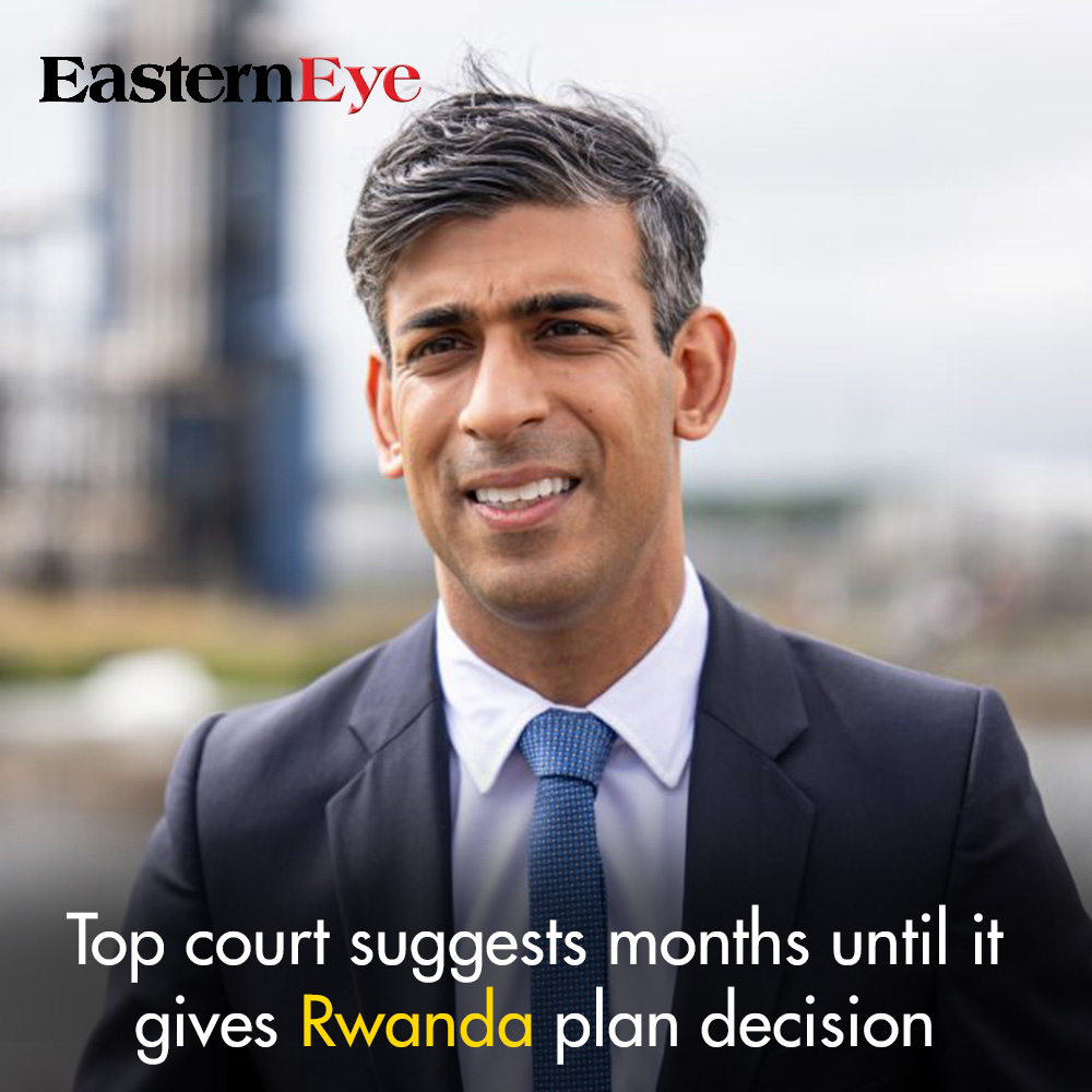 EasternEye's tweet image. Top court suggests months until it gives Rwanda plan decision
Read more-easterneye.biz/top-court-sugg…
#TopCourtDecision
#RwandaPlan #LegalProcess #CourtCase #JusticeDelayed #LegalSystem #JudicialDecision #LegalJustice #LegalMatters #CourtProceedings #LegalDeliberations #LegalJudgment