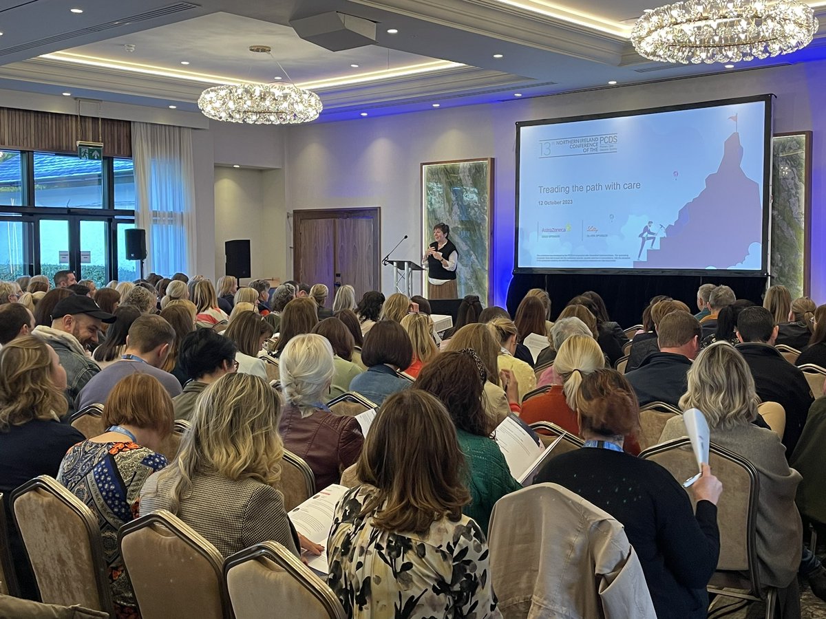 Kitkat_Brady's tweet photo. Packed room for the start of the 2023 Northern Ireland PCDS conference #pcds2023 @Lesleydmwest https://t.co/4vVxLXNgZg