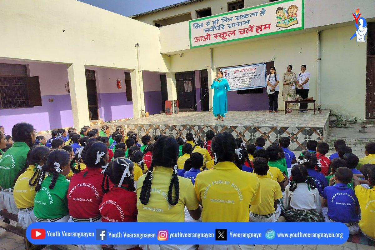 To ensure a world where all girls are provided equal opportunities, we need to start sensitizing the youth and future generations. A seminar was organized in a local school by #YouthVeerangnayen at Panchkula, Haryana. 
#InternationalDayOfTheGirl2023 #Genderinequality